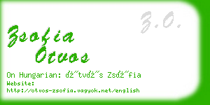 zsofia otvos business card